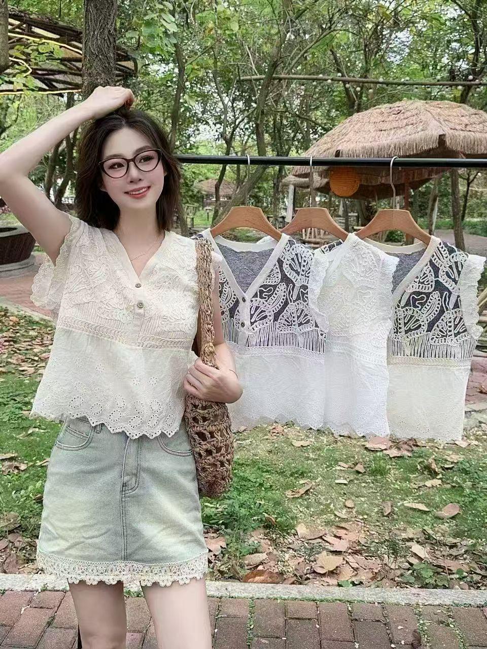 Women s Resort Style Crochet Sleeveless Vest - Versatile, Trendy, Loose Fit One Size белый