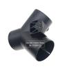 60mm Y Branch Car Heater Air Vent Ducting Heater Exhaust Connector w/Regulating Valve Flap For Webasto Diesel Parking Heater