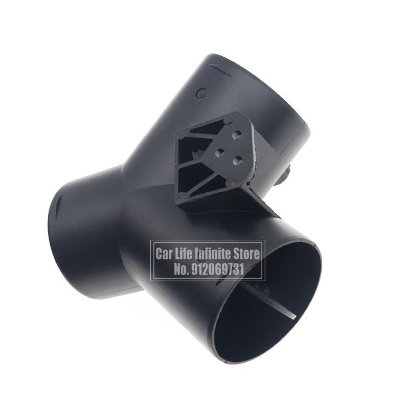 60mm Y Branch Car Heater Air Vent Ducting Heater Exhaust Connector w/Regulating Valve Flap For Webasto Diesel Parking Heater