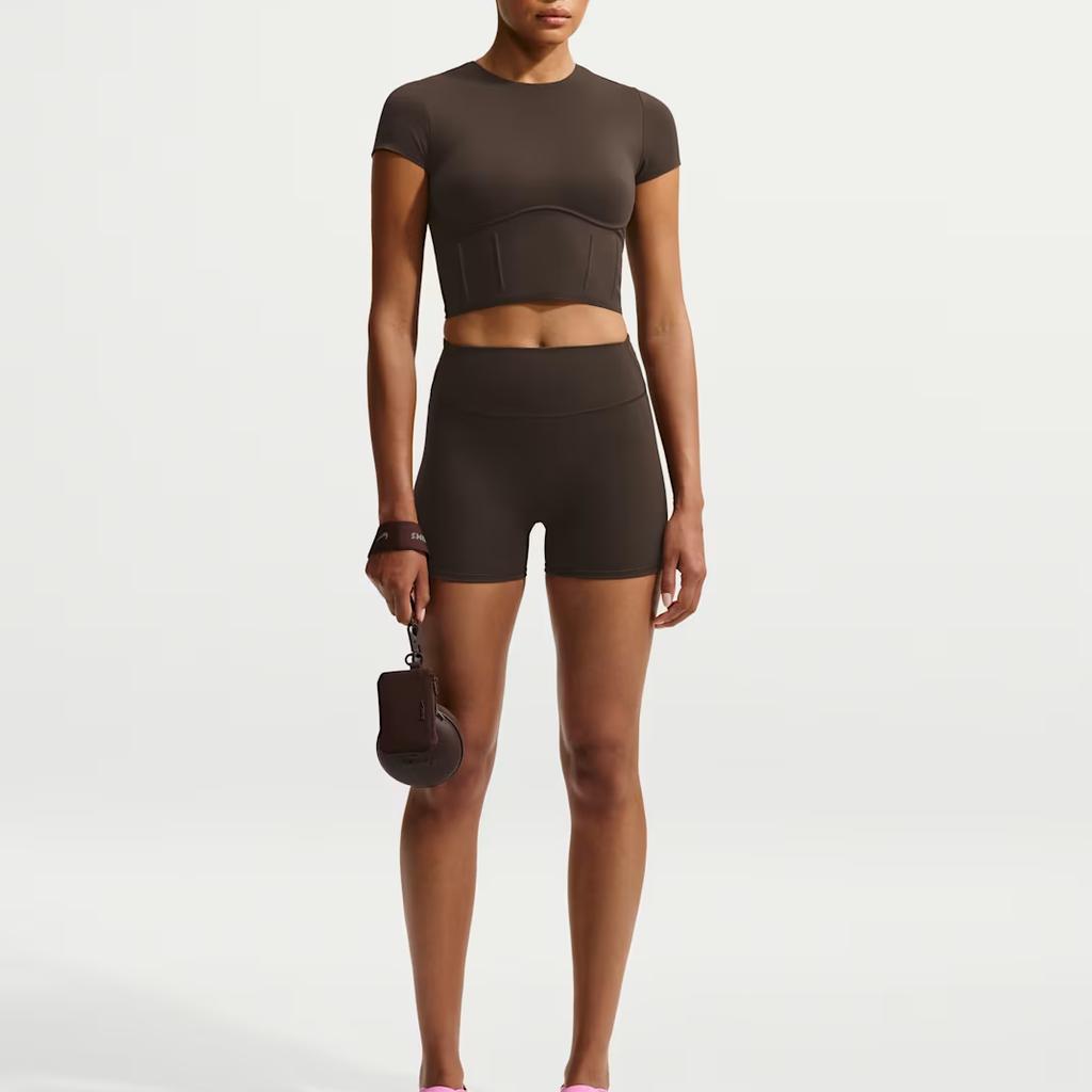 Nike Skims Matte Corset Dri-Fit Short Sleeve Fitness Top Women Tops IU2201-233