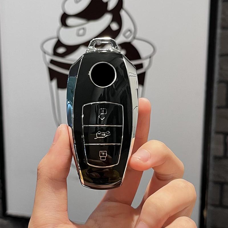 Tpu Car Remote Key Case Cover Protect Shell Fob For Vw Volkswagen Touareg 2013- Keychain Accessories
