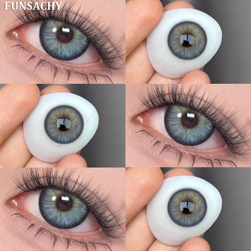 

FUNSACHY 2 шт. коричневые линзы натуральные контактные линзы корейские модные линзы 14,2 мм линзы для глаз макияж мягкие зрачки ежегодная косметика