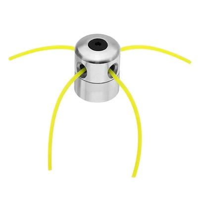 Universal Aluminum Trimmer Head with Four Trimmer Line String Saw for Brush Cutter Grass Lawn Mower Garden Power Tool Supplies