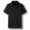 New Summer Men's Stand Collar Half Zipper Short Sleeve T-Shirt Men's Men's Half Sleeve Tops Youth Men's Clothing