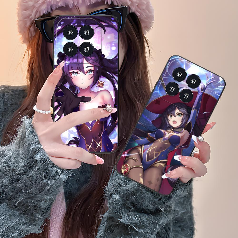 Game GI Mona Matte TPU Mobile Phone Case for Xiaomi 15 14 13 12 Mi 11 T Ultra Lite Pro S X 5G Colorful Printing Cover
