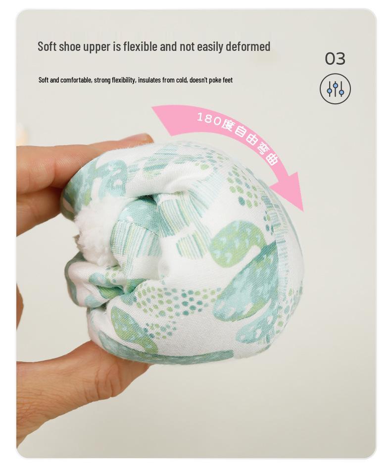 Non-Slip Fleece Baby Shoes for 0-1 Year Old Boys & Girls, Pre-Walking Foot Covers, 6-12 Months