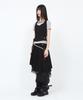 Sekeondeusolteu Salt Shirred Layered Skirt (Black)