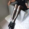 Fashion Tights Sexy Skeleton Legging Nightclub Bar Stockings Halloween Skull Bones Black Pantyhose for Women Young Girls