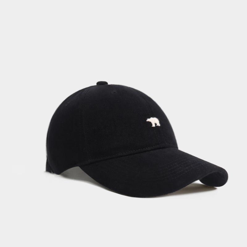 

Soft-Top Baseball Cap With Cute Bear Embroidery, Unisex Casual Breathable Sun Hat For Daily Wear, Outdoor Activities & Tra