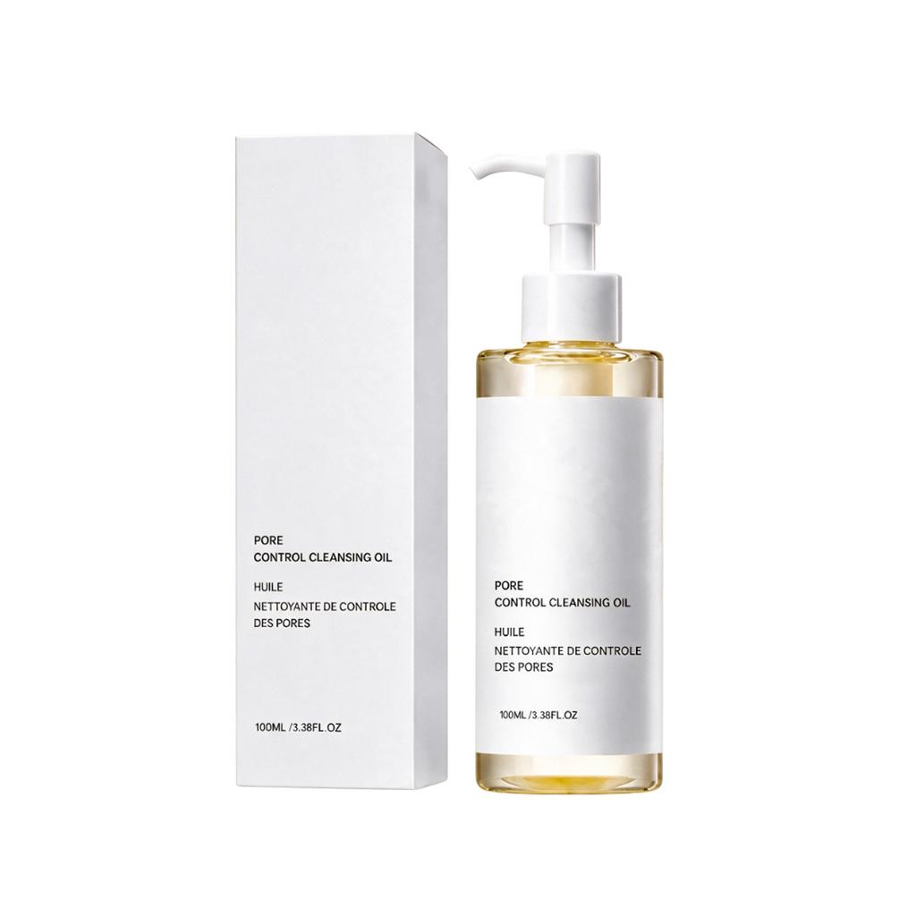Pore Refining Cleansing Oil, Facial Makeup Remover, Oil-based Skin Cleanser and Care, Gentle Makeup Removal Without Tightening