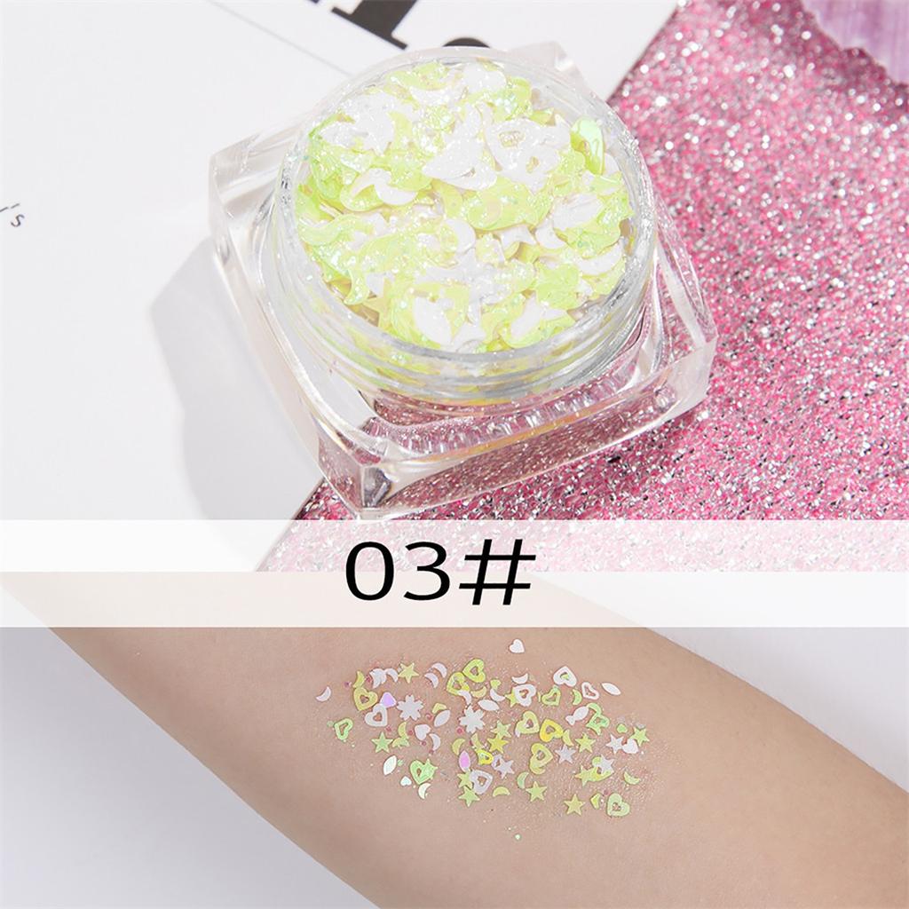 Sada třpytivého pudru na oční stíny Směs Gelových Třpytek na Oči Sypký Třpytivý Pudr na Oči