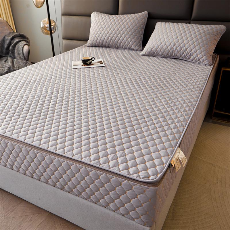 Brushed Cotton Soybean Quilted Fitted Mattress Protector – Six-Sided, 360° Coverage