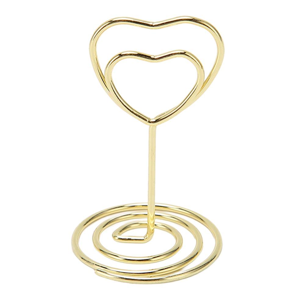 25PCS Sturdy Metal Table Number Stands Heart Shaped Name Card Clips  Valentine's Day Decor