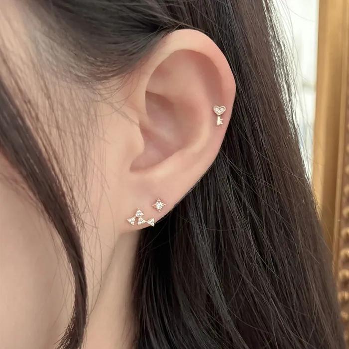 14k cubic flash piercing