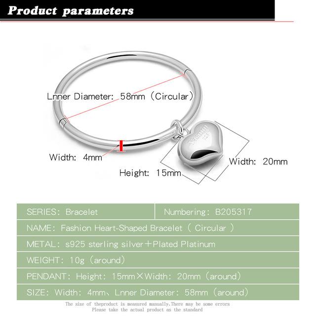 Nowy Minimalizm 100 % Srebro Próby 925 Bransoletka Damska Gładkie Bransoletki Mankiet Prosta Modna Drobna Biżuteria Prezent