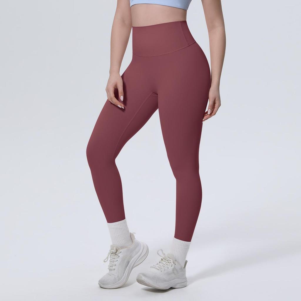 High-Waisted Peach-Lift Anti-Curl Yoga Pants - Skin-Friendly Nylon Tight-Fit Sportswear