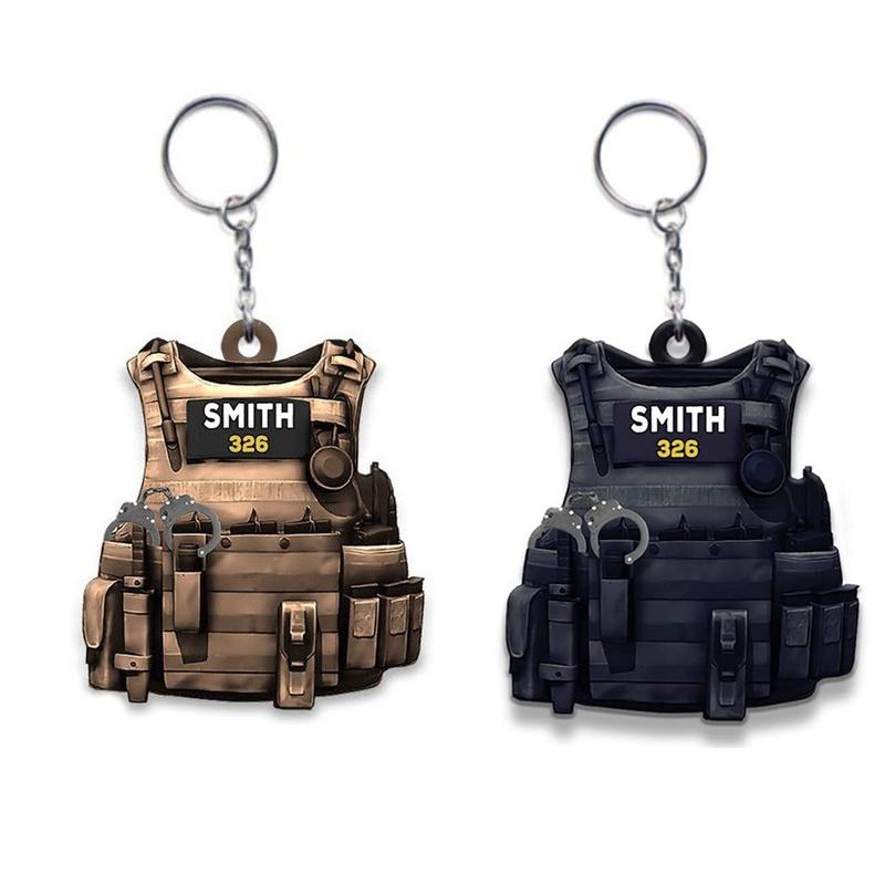 Polizei Geschenk Schlüsselanhänger Acryl Rucksack Dekoration Kreativer Anhänger Schlüsselring Zubehör
