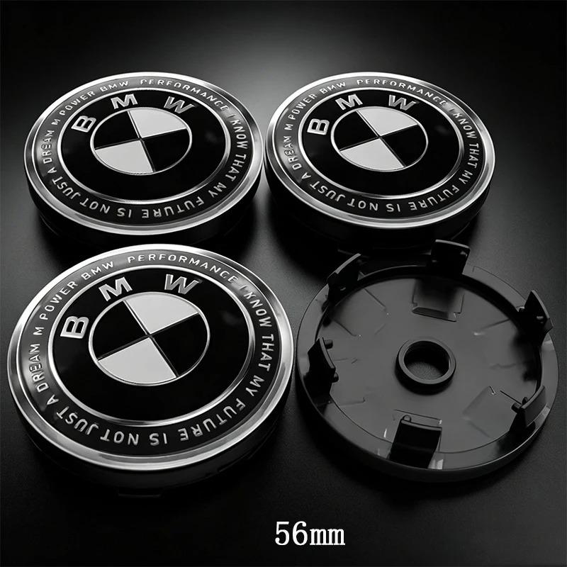 For BMW M 4Pcs 56mm 68mm Car Wheel Center Caps For BMW E46 E39 E53 E65 E66 E90 G26 X1 X3 X5 X7 1/3/5/7 Series G30 F15 G70 G08 G07 G05 G06