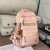 Schoolbag Super Cool Letter High Quality Couple Backpack New Large Capacity Air Cushion Middle and High School Student Backpack