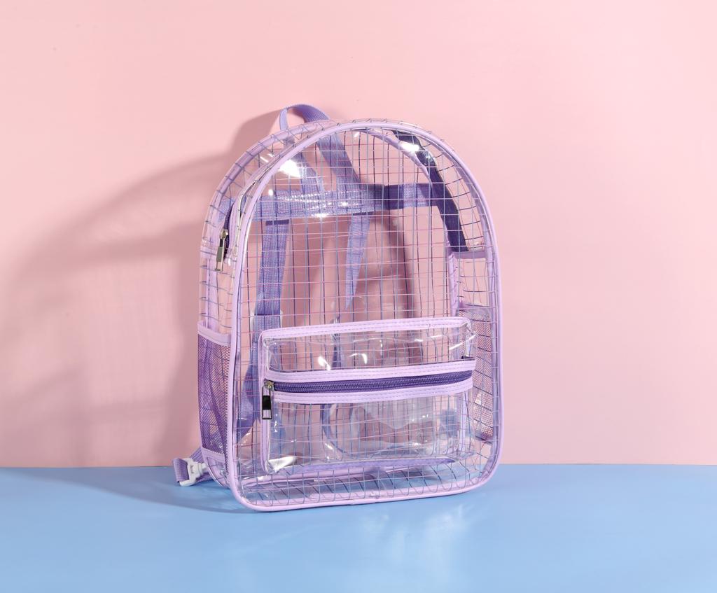 Transparent PVC Student Durable Lightweight Backpacks Used for Learning, Travel and Outdoor Activities