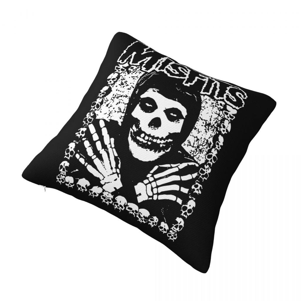 The Misfits Kissenbezug Weicher Polyester Kissenbezug Dekor Schädel Kissenbezug Abdeckung Zuhause Quadratisch 40X40cm