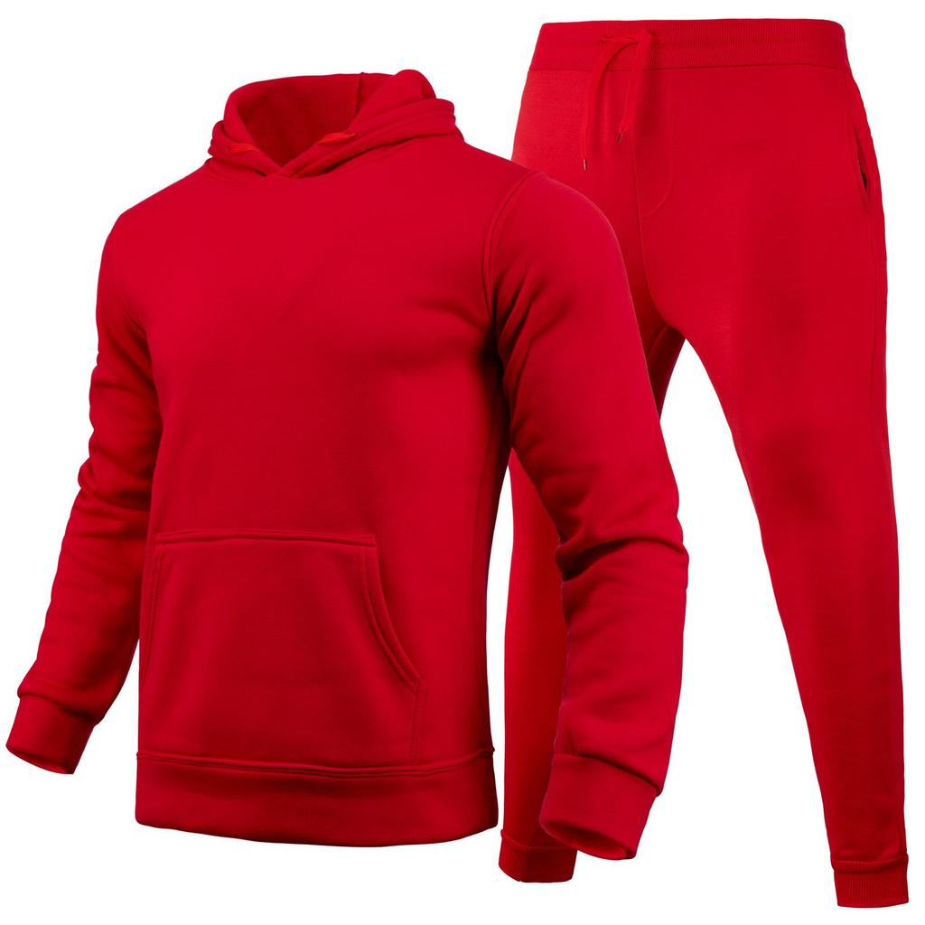 Spring and Autumn Sports and Leisure Sweater Set Hooded Sweater Sweatpants Multi-color Multi-size Loose Sweater Set