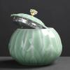 Chinese Style Large Capacity Ceramic Tea Storage Cans Sealed Pot For Kitchen Spices Organizer Celadon Porcelain Tea Coffee Jars