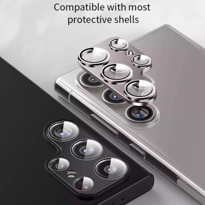 Full Cover Camera Lens Protector For Samsung Galaxy S24 Ultra S24+ Plus S25 S24ultra Matte Len Cap + Protective Glass