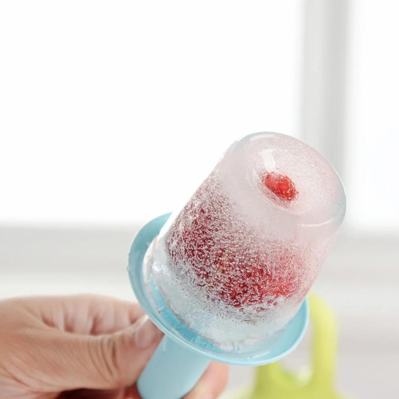 7 Grids DIY Ice Cream Popsicle Silicone Mold Ice Cream Ball Maker Popsicles Molds Baby Fruit Shake Home Kitchen Accessories Tool