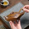 Yixing Handmade Purple Clay Teapot, Original Ore, Longyao Wood Fired Lotus Leaf Teapot, Kung Fu Tea Set Teapot, 410ml