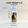1PC Border Collie Flower Meadow 750ml Color Plastic Sports Water Bottle Leakproof Flip Straw Lid Suitable for Sports Office Home Use