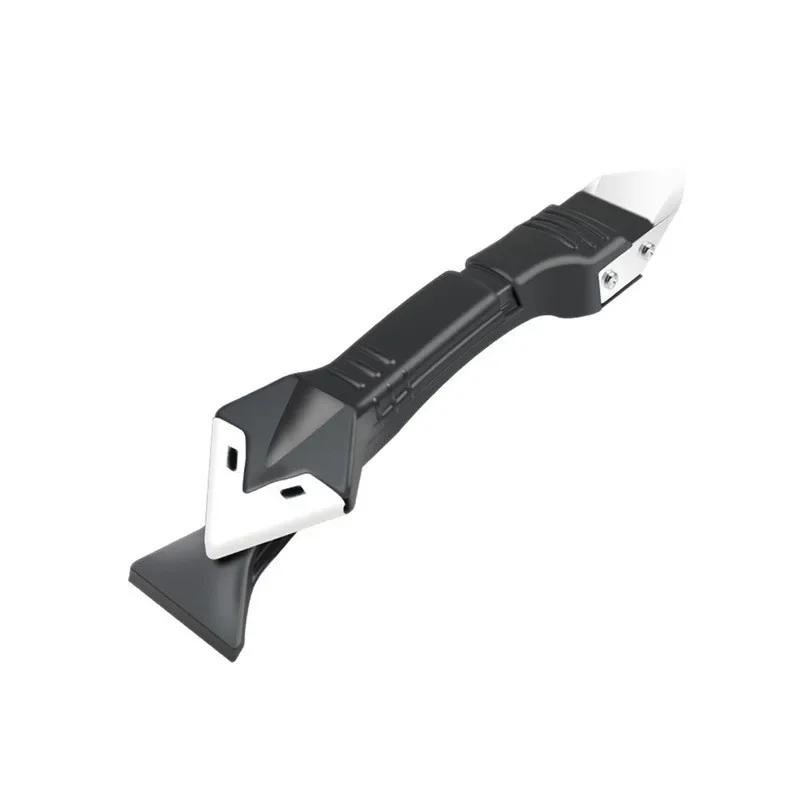 Spatulă de cusut pentru frumusețe unghiulară Instrument de cusut pentru frumusețe 5 în 1 Racletă din silicon Lipici pentru îndepărtarea calafătului Cuțit Lipici Instrument pentru îndepărtarea mucegaiului de podea