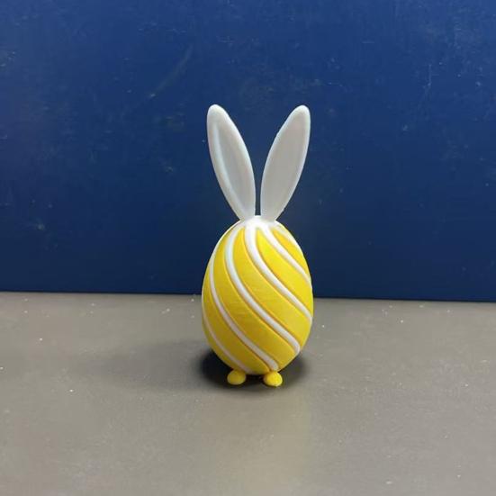 3D Geprint Spiraal Paasei Uniek Sensorisch Fidget Speelgoed met Konijnenoor voor Volwassenen Stressverlichting Paasmand Vullers Feestartikelen