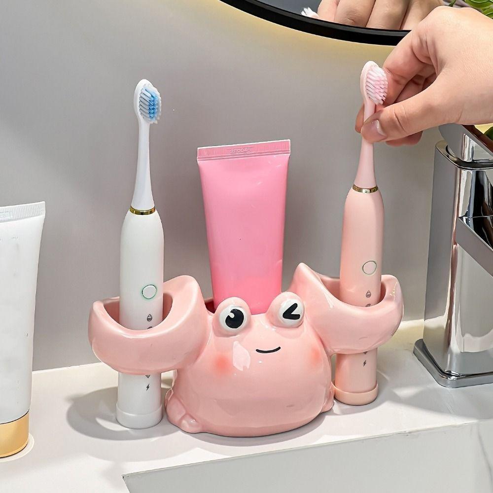 Cartoon Toothbrush Storage Racks Ceramic Toothpaste Stand Electric Toothbrush Stand Couple