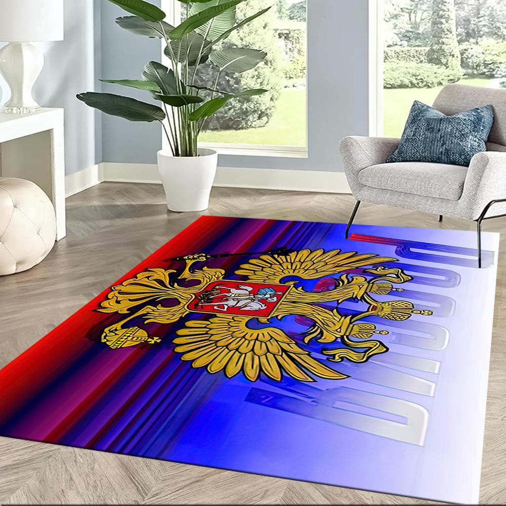 Red-style Russian Emblem Square rugs are a great choice for living rooms, bedrooms, home décor, and as gifts.