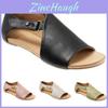 Fashion Women Gladiator Sandals For Summer Beach Open Toe Leather Shoes**