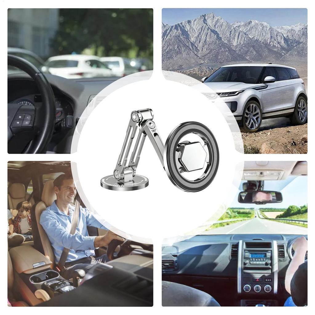 Magnetic Car Mount Foldable Adjustable Vehicle Accessories Magnetic Phone Mount Car Accessories For Dashboard Windshield Truck