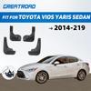 4PCS Car Mud Flaps Splash Guards Mudguards Car Mud Flaps Compatible with  Toyota  Yaris Sedan 2014 2015 2016 2017 2018 2019