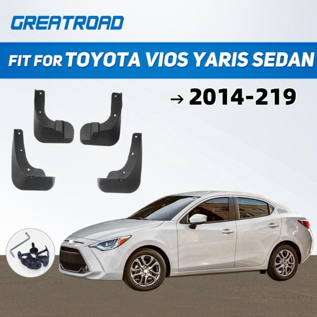 4PCS Car Mud Flaps Splash Guards Mudguards Car Mud Flaps Compatible with  Toyota  Yaris Sedan 2014 2015 2016 2017 2018 2019