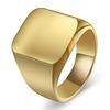Men's Titanium Steel Square Thumb Ring - Stylish & Versatile