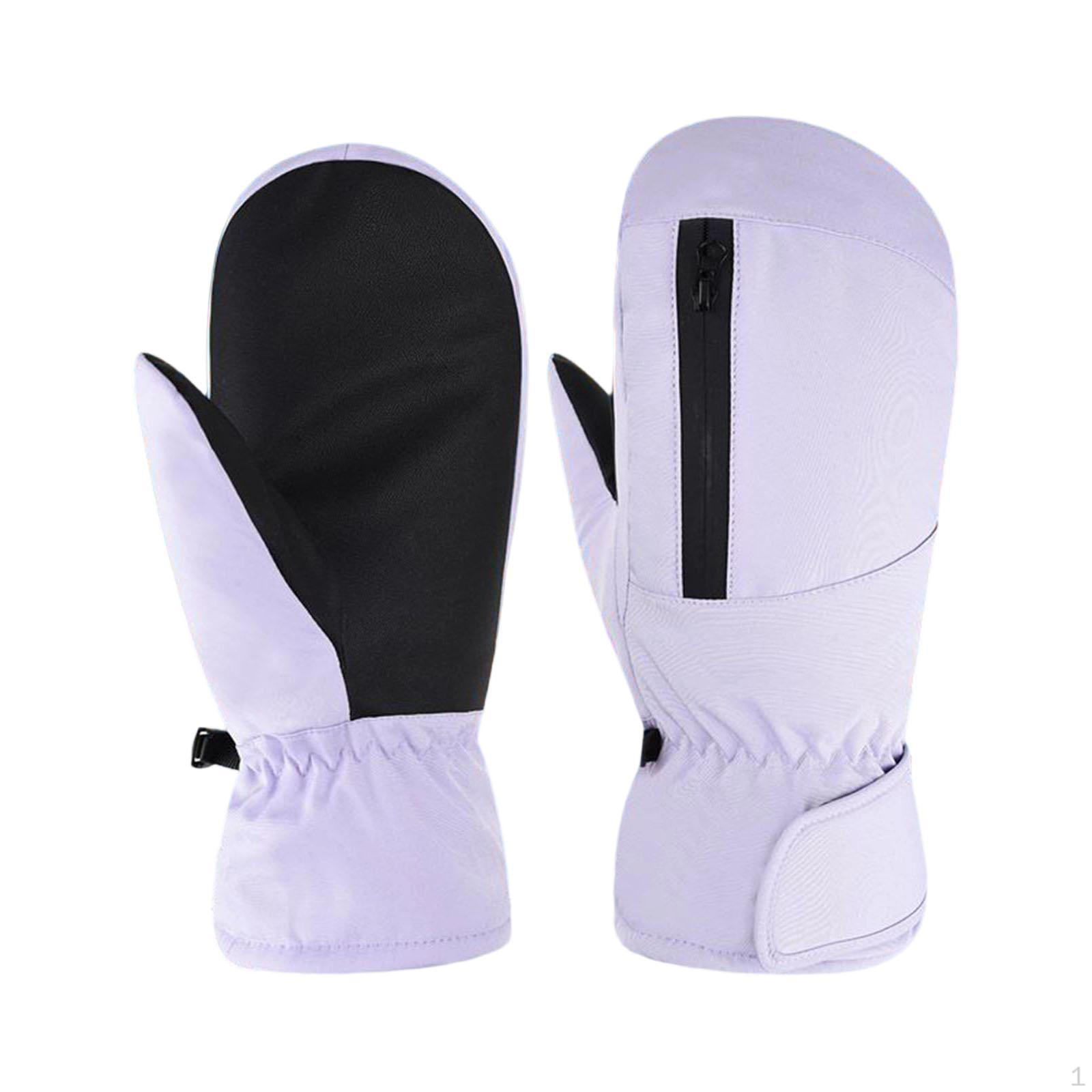 

Adult Winter Ski Mittens, Warm And Thick Snow Gloves for Men Women, Snowboard фіолетовий