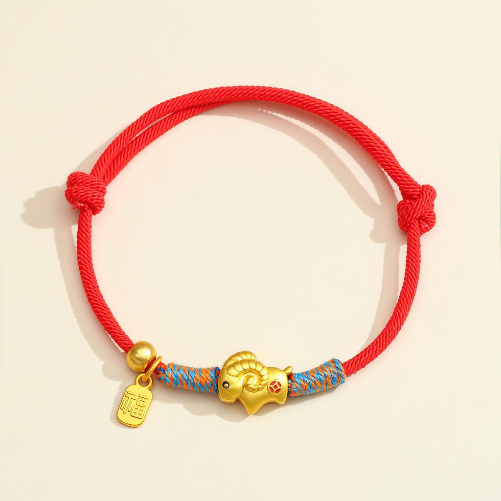 2026 Anul Zodiacal al Calului Brățară Roșie: Sfoară împletită handmade Ben Ming Nian pentru noroc