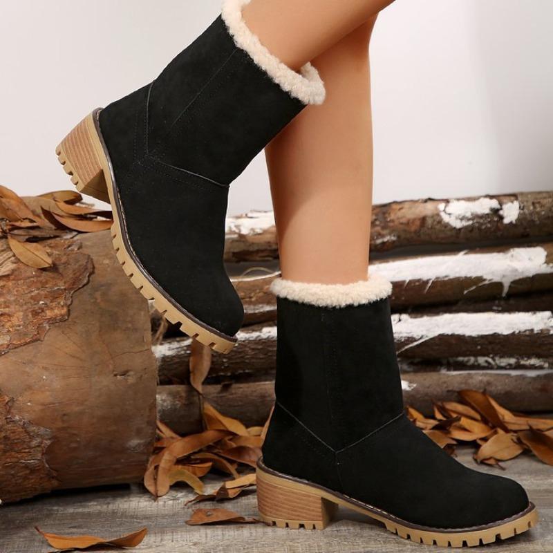European and American new thick-soled velvet thickened snow boots for women's foreign trade large-size warm towel short boots cotton shoes for women