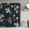 Vibrant Butterfly Shower Curtain Watercolor Floral Print Bathroom Decor Extra Long Size for Bathtub or Stand Up Shower Enclosure