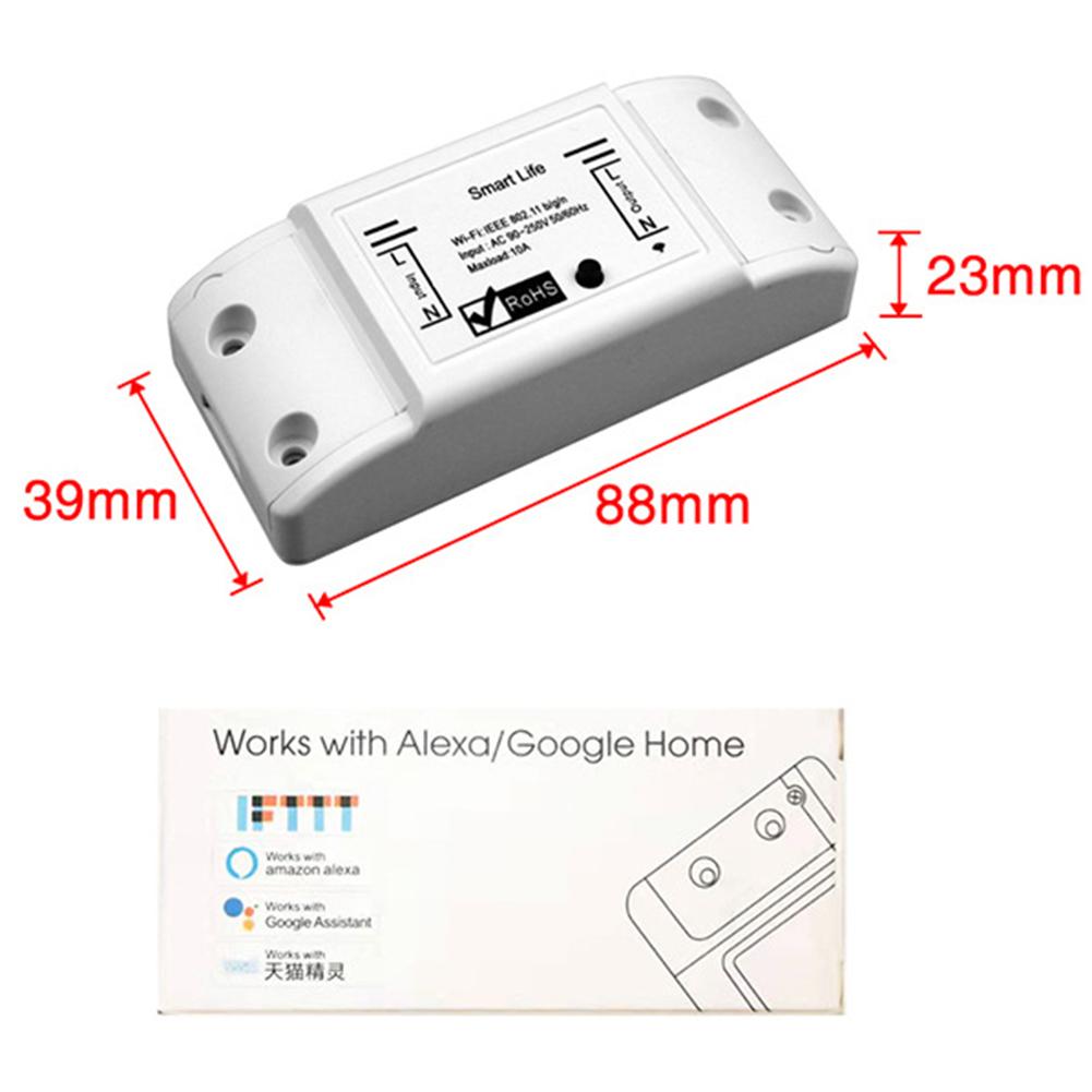 WiFi Smart Light Switch 10A for Tuya Ecosystem with Single Pole Installation and Timer Based On Off Scheduling