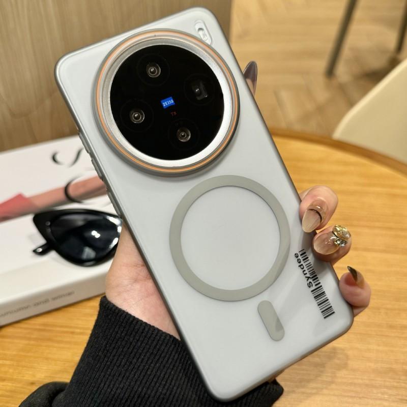 Matte Semi-Transparent Soft-Touch Frosted Case With Strong Magnet Vivo X200 Pro Y300 Drop Protection