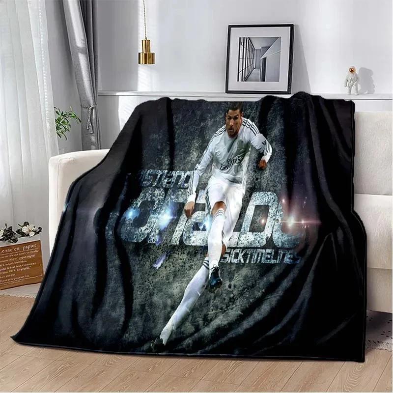 3D Print Football Star CR7 Soft Plush Blanket, Flannel Blanket Throw Blanket for Living Room Bedroom Bed Sofa Picnic Cover