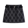 2025 New Retro Plaid Woolen A-line High Waist Petite Skirt - Autumn/Winter Collection