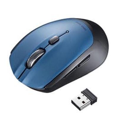 Sanwa Supply Wireless Blue LED Mouse 5 Buttons Blue MA-WB509BL