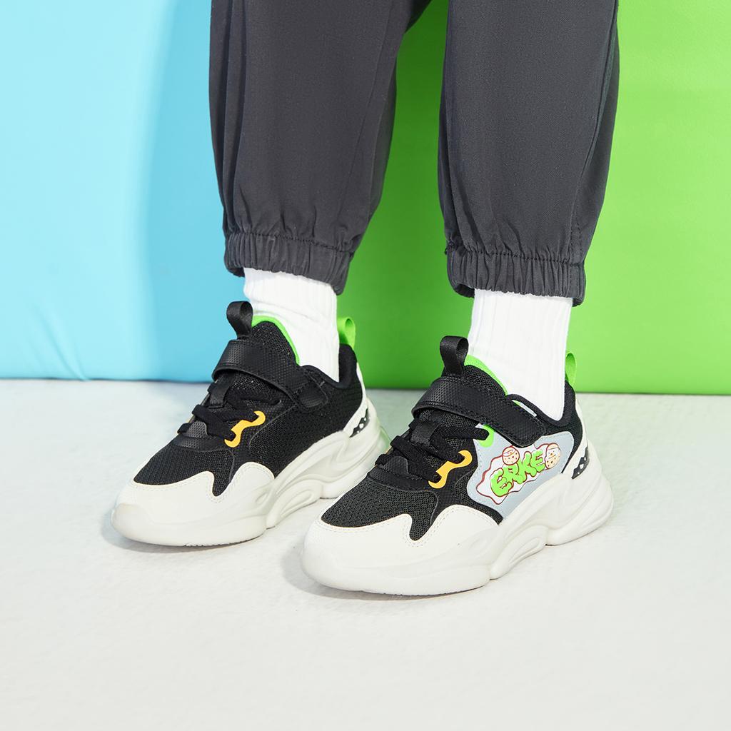 Hongxing Erke Childrens Casual Shoes Kids Sneakers Black White 65125102028-004
